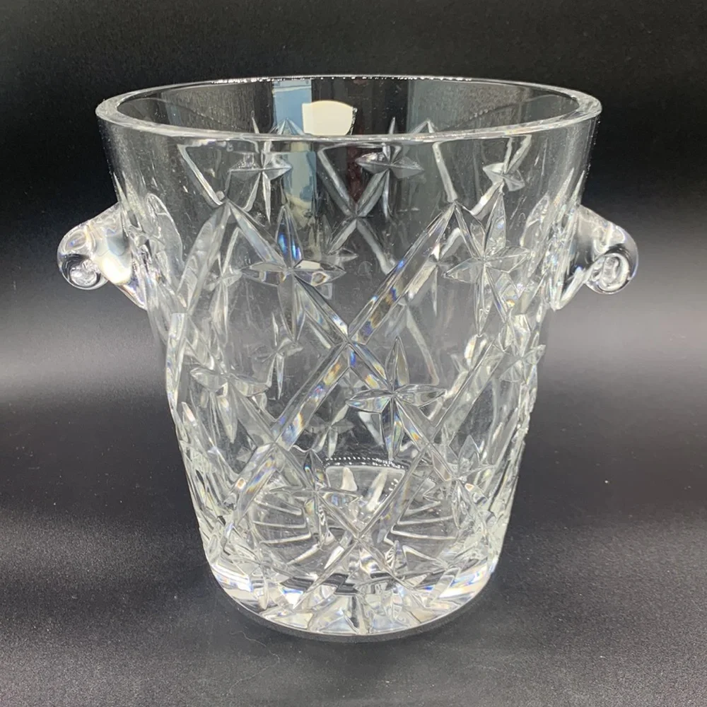 Vintage Polonia Cut Lead Crystal 24% PBo Made in Poland Ice Bucket